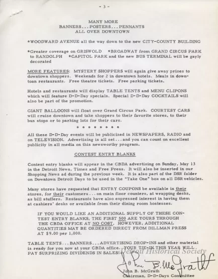 Letter - News Bulletin
Central Business District Association