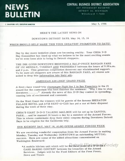 Letter - News Bulletin
Central Business District Association