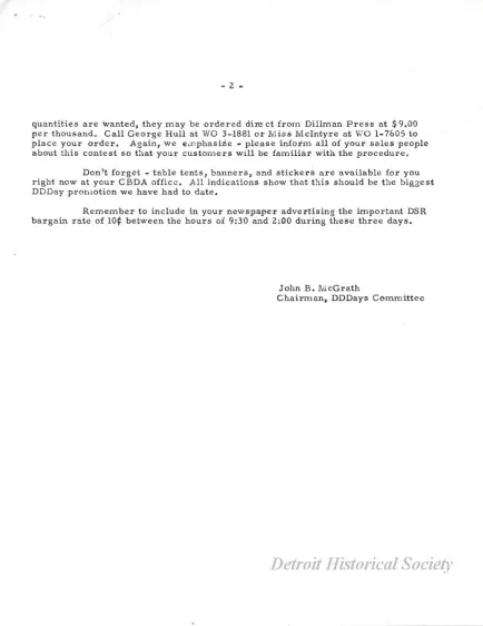 Letter - News Bulletin
Central Business District Association