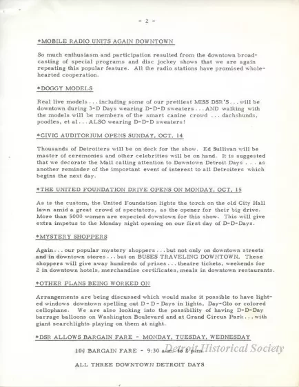 Letter - News Bulletin
Central Business District Association