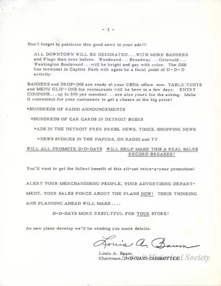 Letter - News Bulletin
Central Business District Association