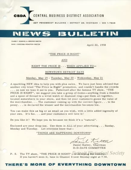 Letter - Central Business District Association
News Bulletin