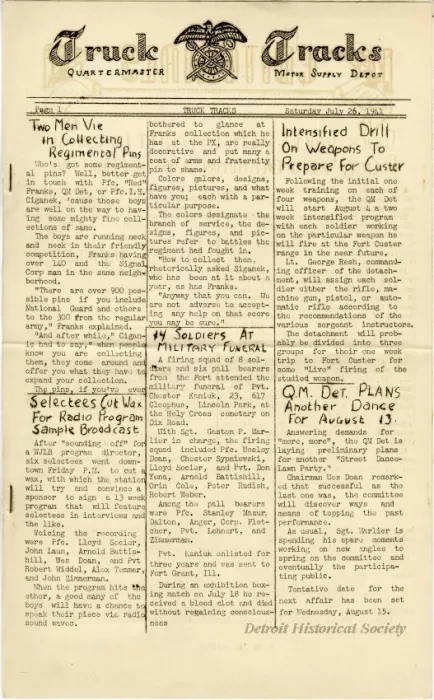 Newsletter - Truck Tracks, Vol. I, Issue 4