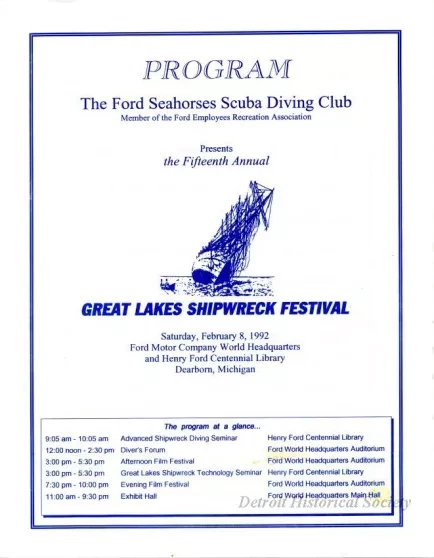 Program - Fifteenth Annual Great Lakes Shipwreck Festival