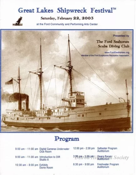 Program - Great Lakes Shipwreck Festival