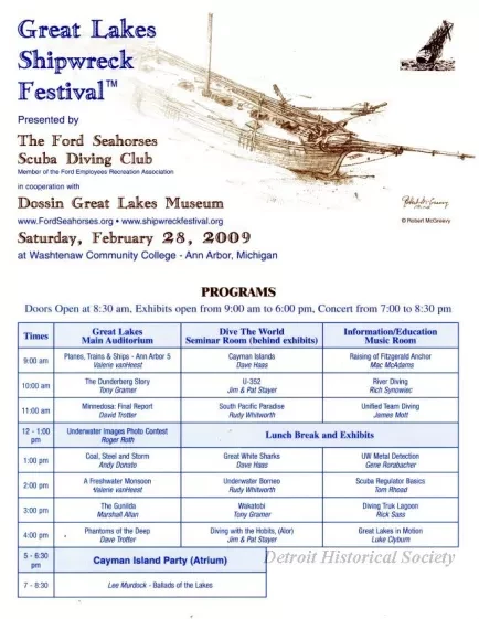 Program - Great Lakes Shipwreck Festival