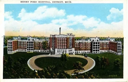 Postcard - Henry Ford Hospital, Detroit, Mich.