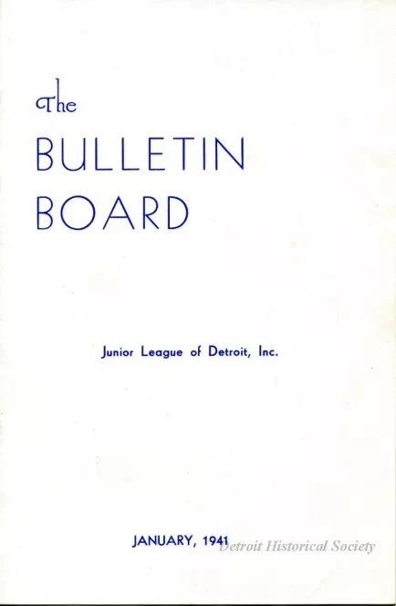 Booklet - The Bulletin Board, January 1941