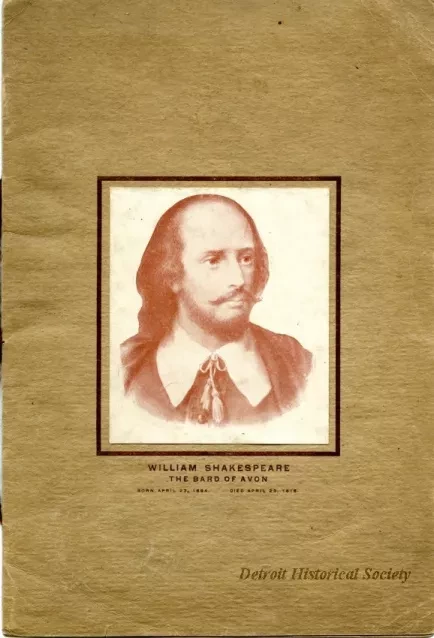 Program, Theater - William Shakespeare,
The Bard of Avon