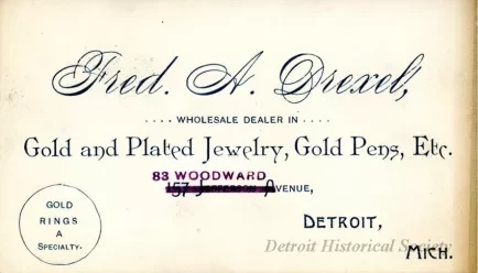 Card, Advertising - Fred. A. Drexel