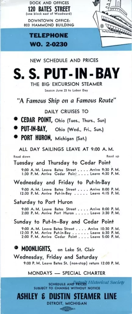 Brochure - S.S. Put-In-Bay