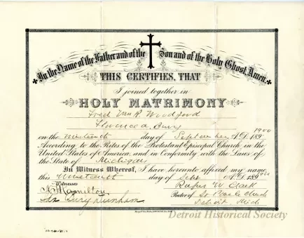 Certificate, Marriage