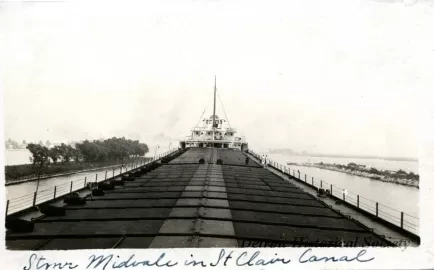 Postcard - Stmr. Midvale in St. Clair Canal