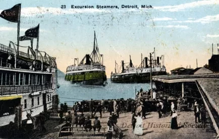 Postcard - 23  Excursion Steamers, Detroit, Mich.