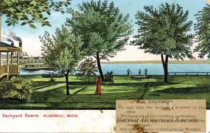 Postcard - Backyard Scene, Algonac, Mich.