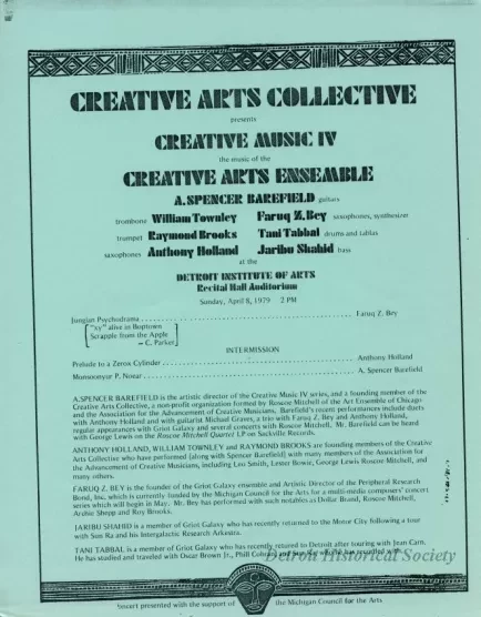 Program - Creative Arts Collective Presents
Creative Music IV
