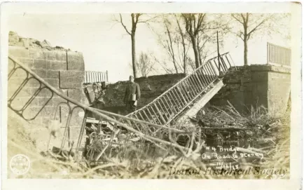 Postcard, Picture - #4 Bridge on road to Stenay, 11/12/18