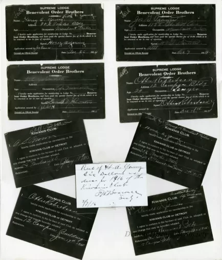 Application, Membership - Supreme Lodge, Benevolent Order Brothers
Kiwanis Club