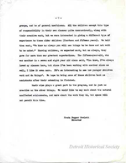 Article - Children's House.