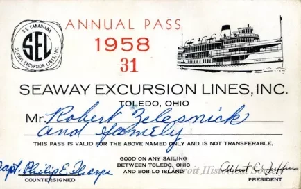 Pass - Annual Pass, 1958