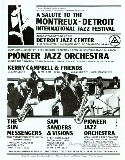 Flier - Detroit Jazz Artists
Lyman Woodard Organization