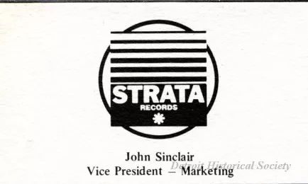Card, Business - Strata Records
John Sinclair, Vice President - Marketing
