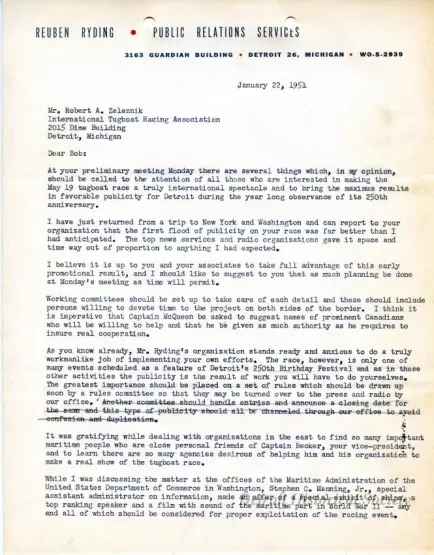 Letter - Reuben Ryding Public Relations Services