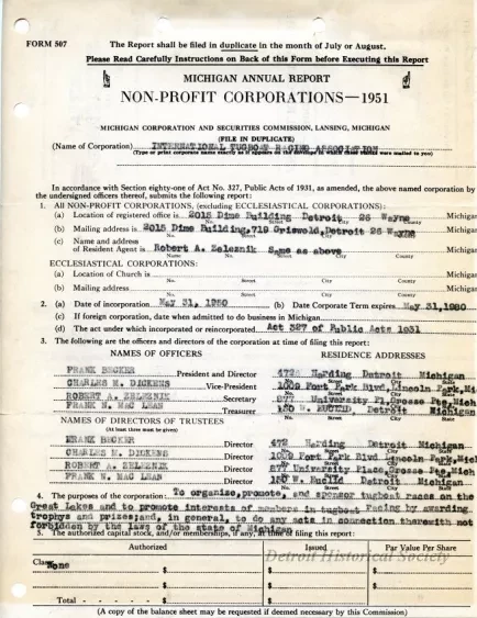 Report, Annual - Michigan Annual Report
Non-Profit Corporations - 1951