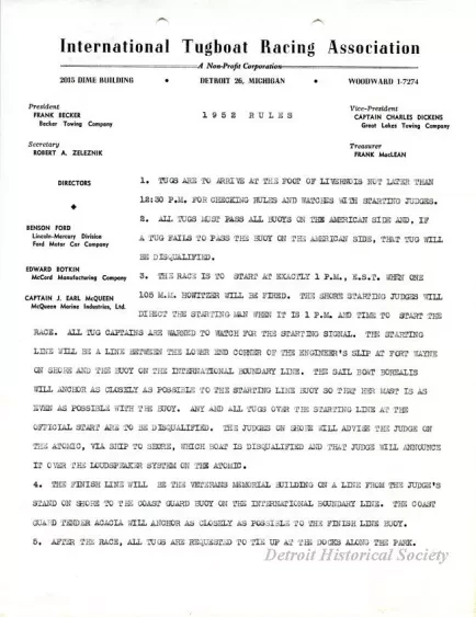 Minutes - Minutes of Meeting Held at the Bayview Yacht Club, Tuesday, May 20, 1952