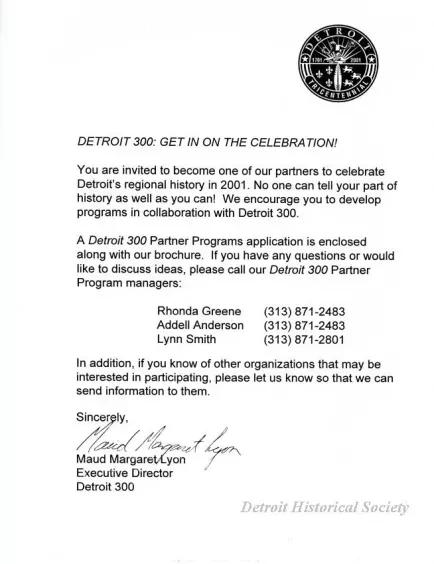 Brochure - Detroit 300
Get In On The Celebration