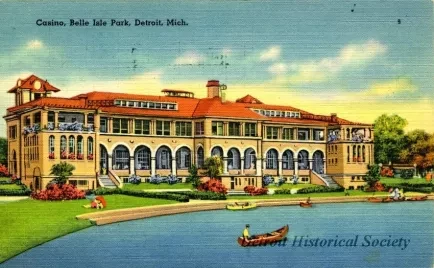 Postcard - Casino, Belle Isle Park, Detroit, Mich.