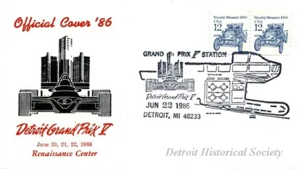 Envelope - Official Cover '86, Detroit Grand Prix V