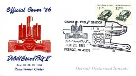 Envelope - Official Cover '86, Detroit Grand Prix V