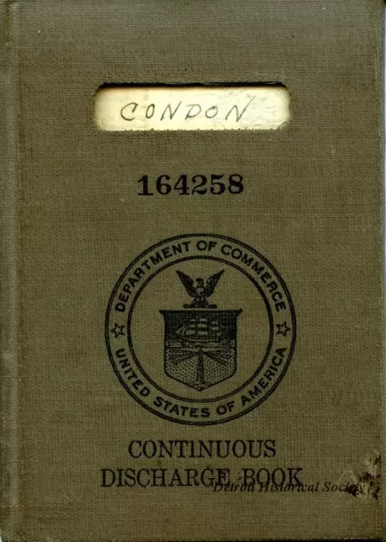 Book, Discharge - United States Department of Commerce Discharge Book No. 164258