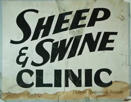 Sign, Informational - Sheep & Swine Clinic