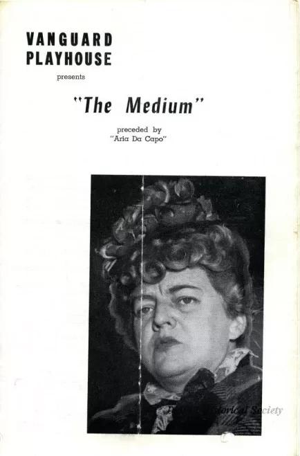 Program, Theater - Vanguard Playhouse
The Medium