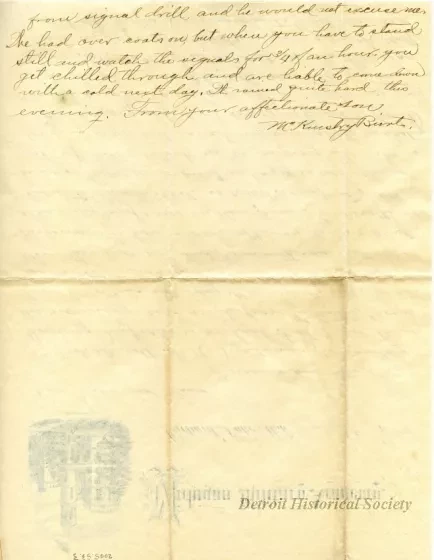 letter - Michigan Military Academy