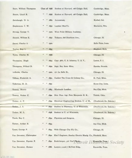 Letter - Headquarters, Michigan Military Academy