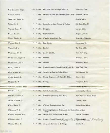 Letter - Headquarters, Michigan Military Academy