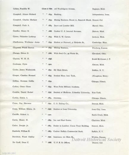 Letter - Headquarters, Michigan Military Academy