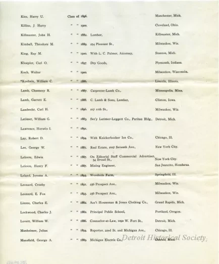 Letter - Headquarters, Michigan Military Academy