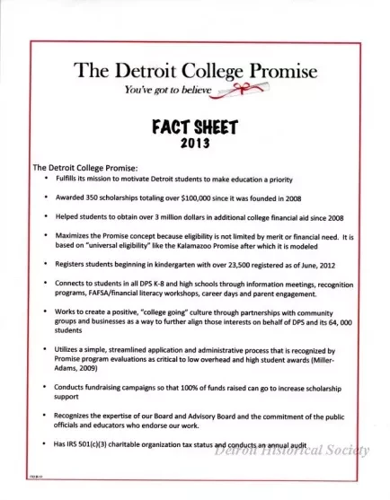 Folder, File - The Detroit College Promise