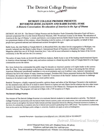 Folder, File - The Detroit College Promise