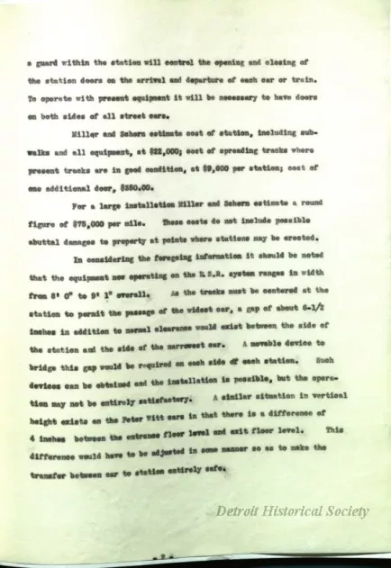 Report - Report of the Street Railway Commission to the 
Honorable Common Council on the Miller-Schorn System