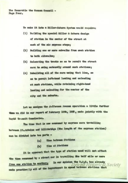 Report - Report of the Street Railway Commission to the 
Honorable Common Council on the Miller-Schorn System