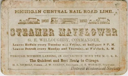 Card, Advertising - Steamer Mayflower