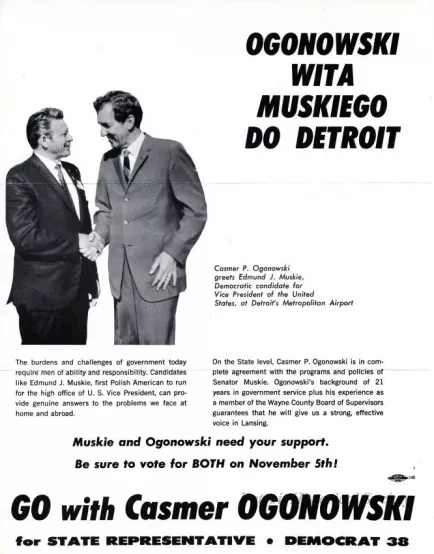 Ad, Print - Ogonowski Wita Muskiego Do Detroit