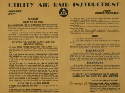 Poster - Utility Air Raid Instructions