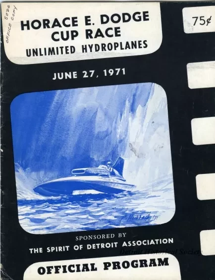 Program - Official Program, Horace E. Dodge Cup Race, June 27, 1971