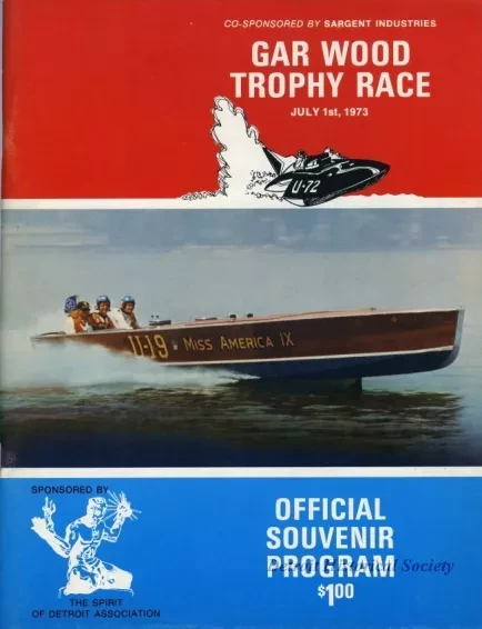 Program - Official Program, Gar Wood Trophy Race, July 1, 1973